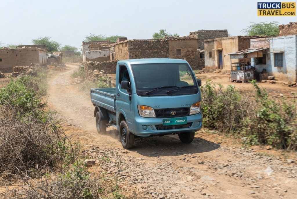 Tata ace ev in village
