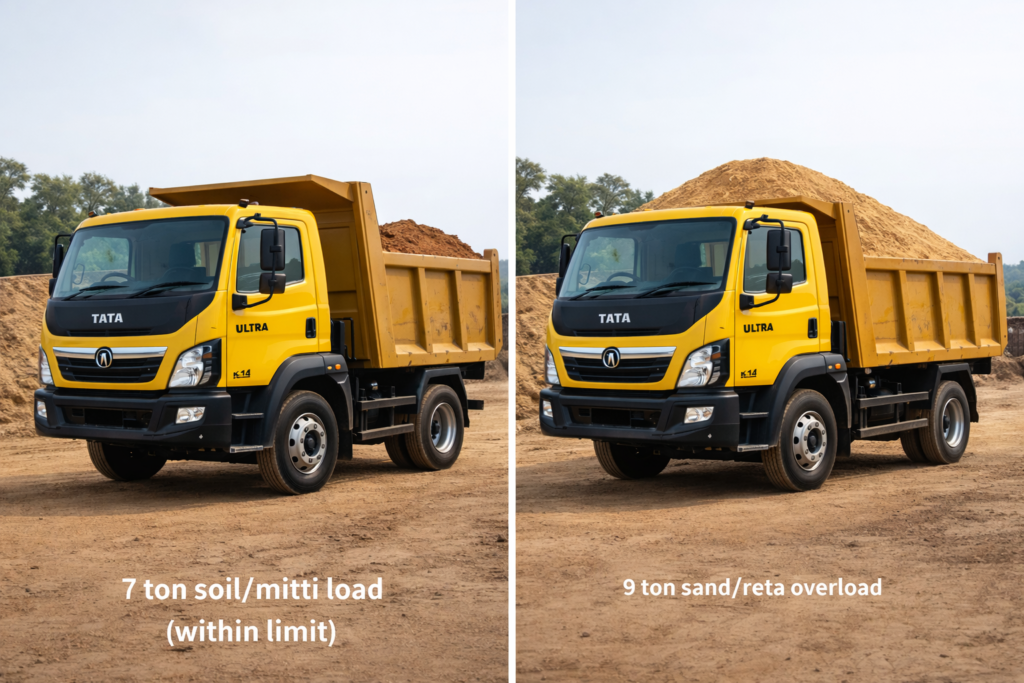 tata ultra k 14 with limited load 7 tonn and overload 9 tonn image