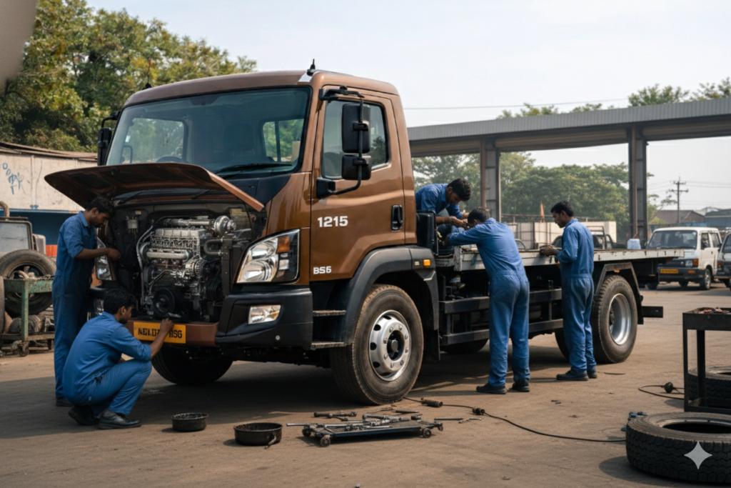 Maintainence image of ashokleyland 1215 bs6 truck