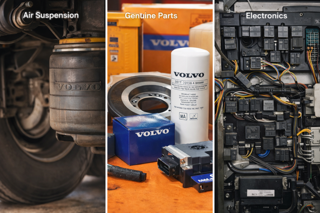volvo 9600 bus's air suspension,genuin parts and electronic parts image