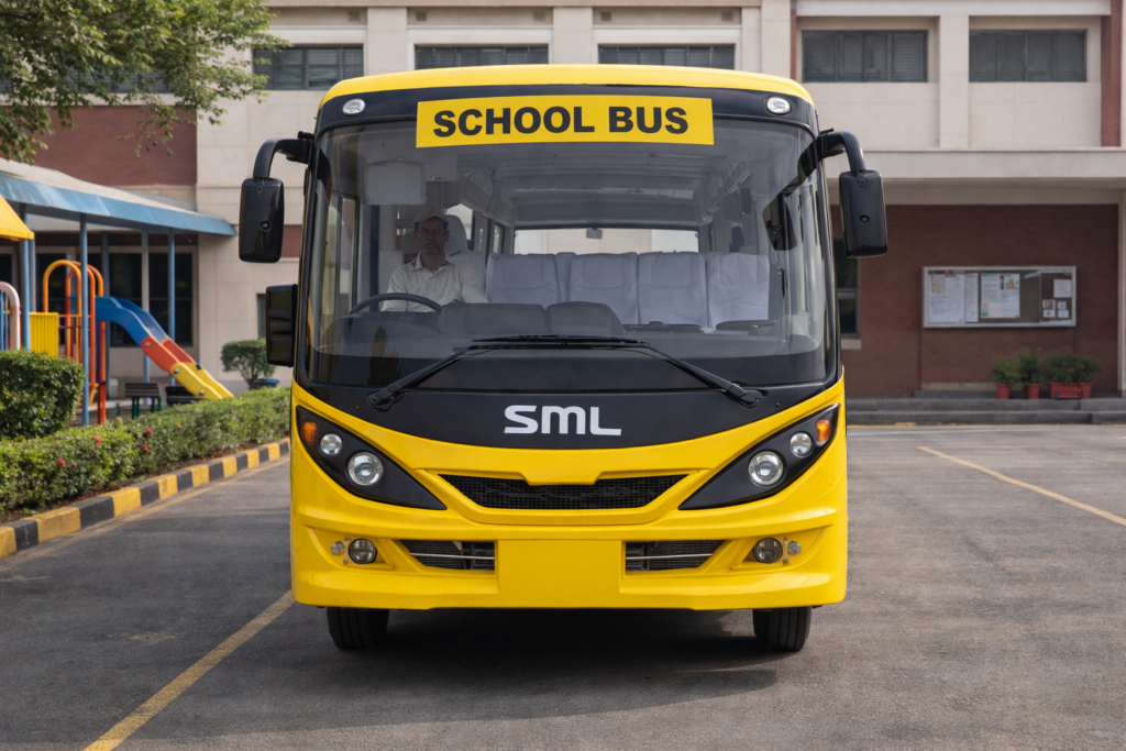front face imasge of this bus in school bus colour
