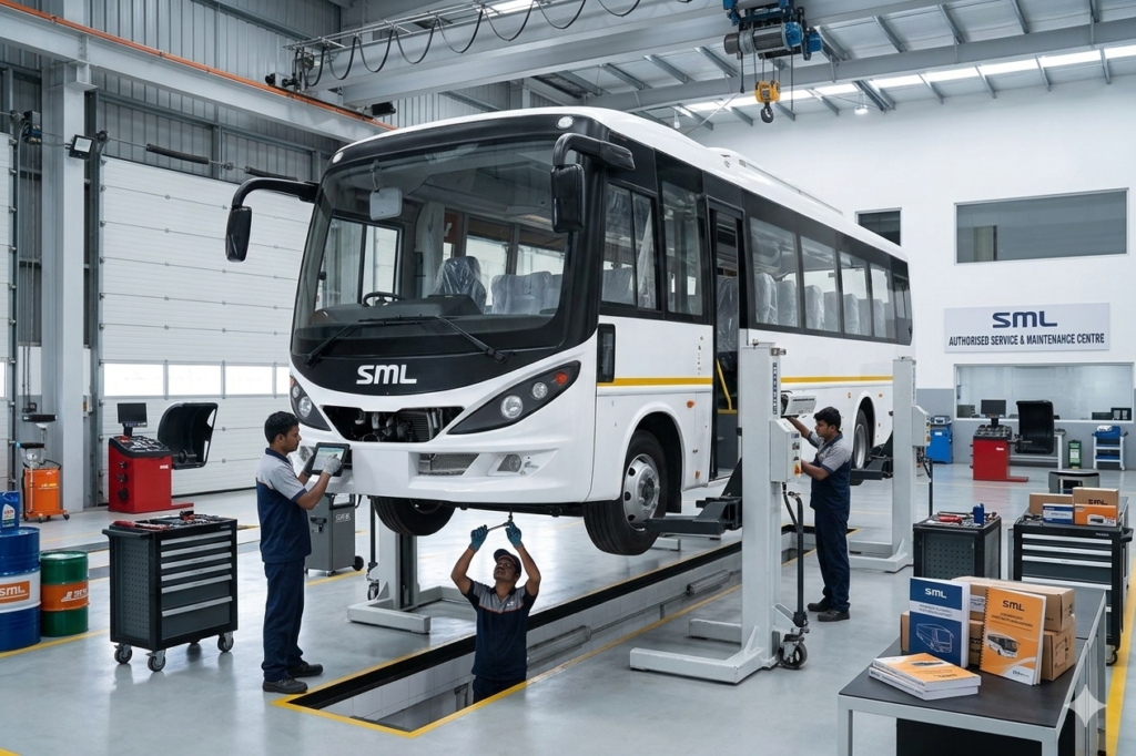 sml 22 seater bus maintenance image