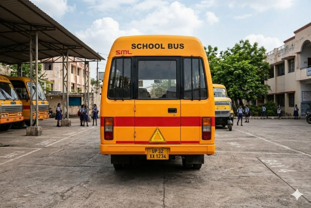 back side image of sml 16 seater school bus