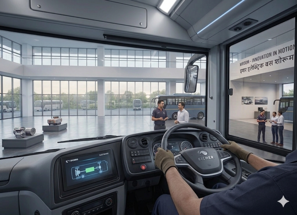 bus interior driver's view