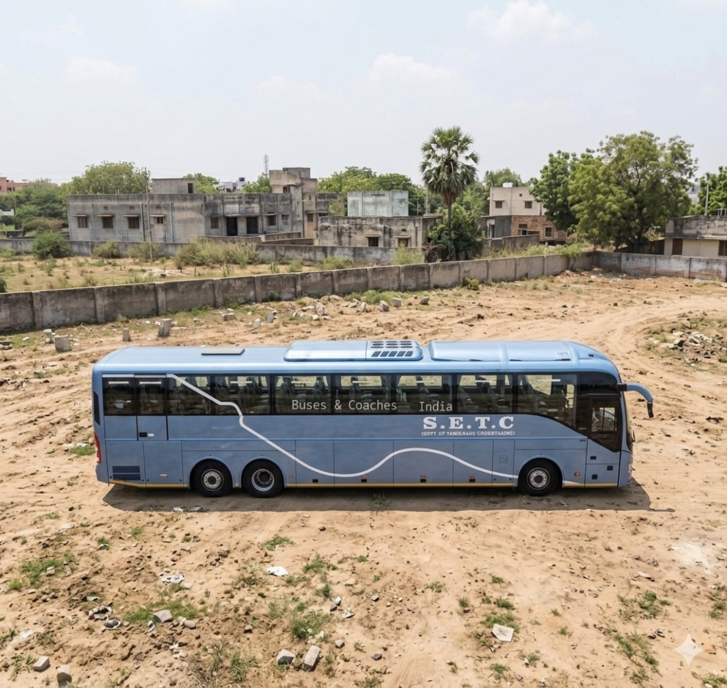 side view of volvo 9600 Semi Sleeper Bus