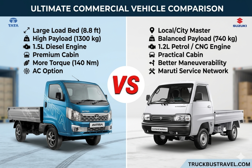 Tata Intra V30 vs Maruti Suzuki Super Carry