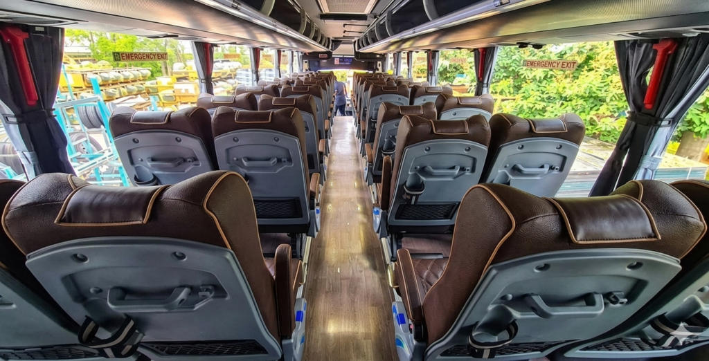 Interior passenger seats view
