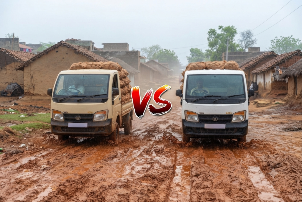 Tata Ace Gold at muddy area