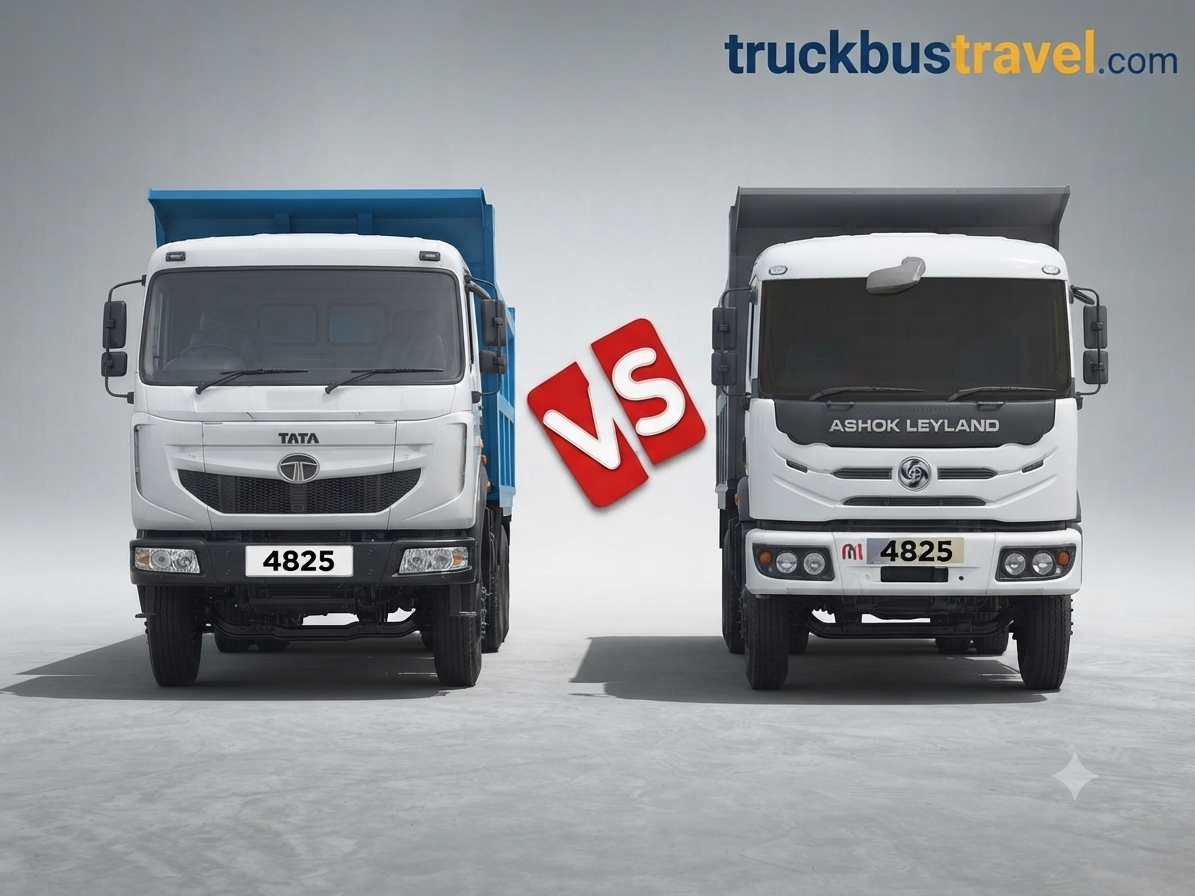 Tata Signa 4825.TK vs Ashok Leyland AVTR 4825: Kaunsa 16-Tyre Tipper Kharedein? Shuru Karein Badi Kamai! 1785039692134