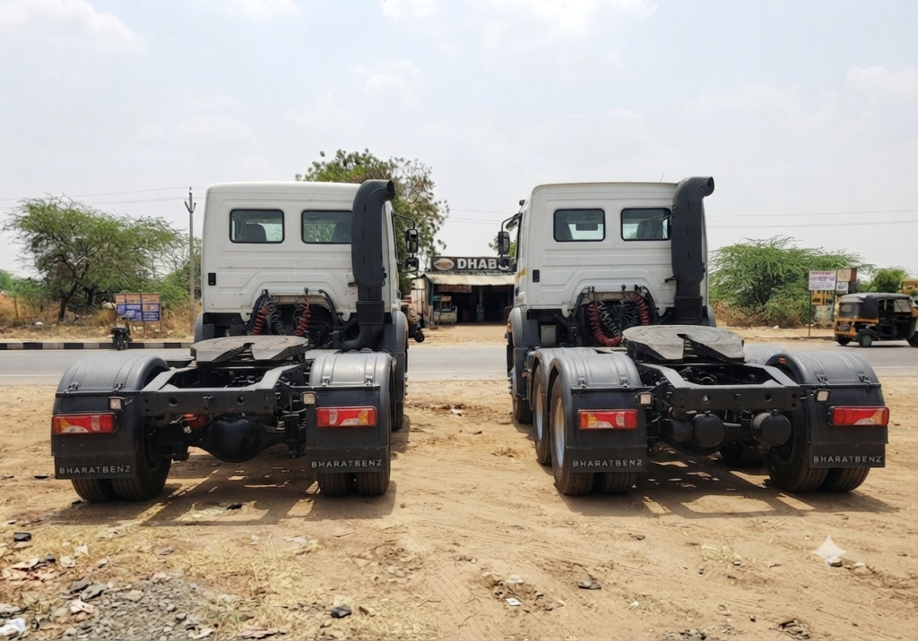 BharatBenz 5532T 4x2 VS 6x4: Janiye In Dono Bhari Ghodo Ka Asli Sach Aur Mileage Farq! Bharatbenz 5532 back side view