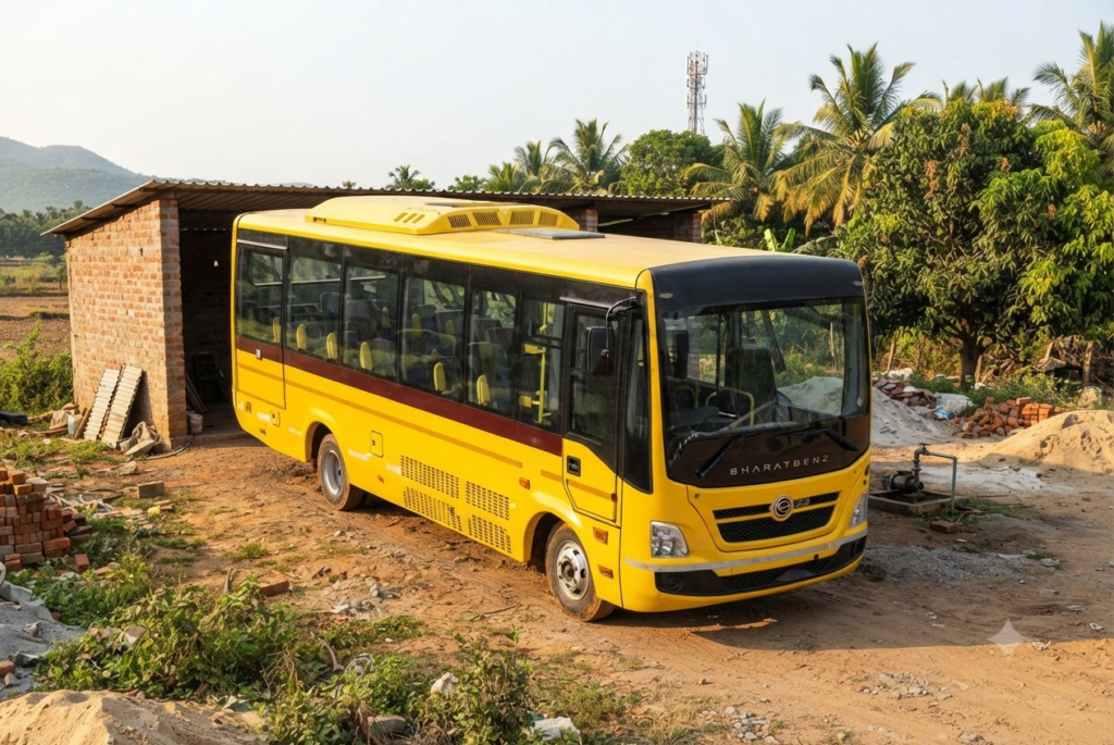 BharatBenz Torqshift 1926 AMT Bus Chassis: Damdaar 260 HP Power aur Automatic Comfort ki Poori Jankari! BharatBenz luxury bus